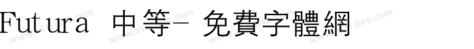 Futura 中等字体转换